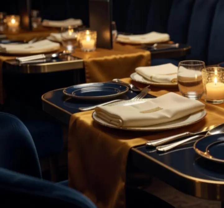 Hangulatos, meleg fényű éttermi belső az Evening Table Hubban