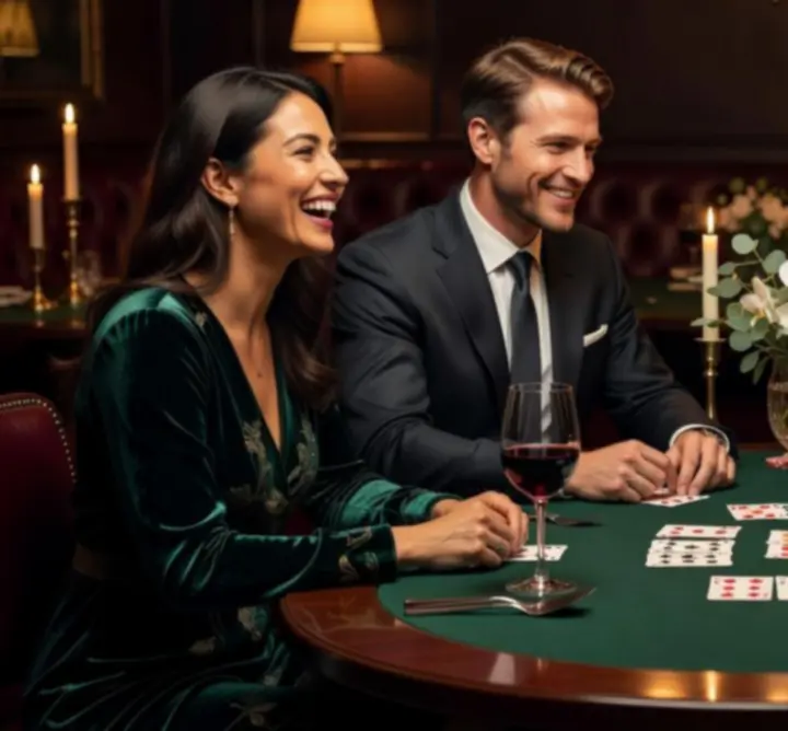 Barátságos offline társasági pókerasztal az Evening Table Hubban